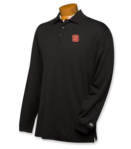 NC State Wolfpack B&T CB DryTec LS Championship Polo - Black
